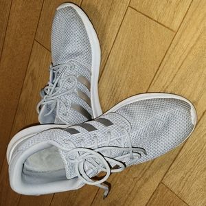 Womens gray Adidas tennis shoes